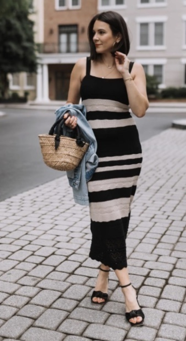 EVEREVE Correy Knit Crochet Maxi Dress